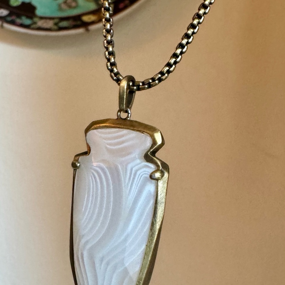 Kendra Scott Gold 2016 Fall and Grey Granite Pendant Necklace